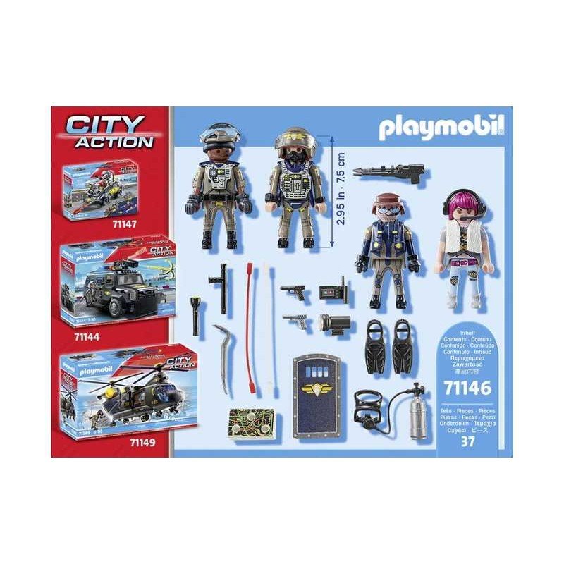 Playmobil City Action Equipo de Fuerzas Especiales Con Bandido