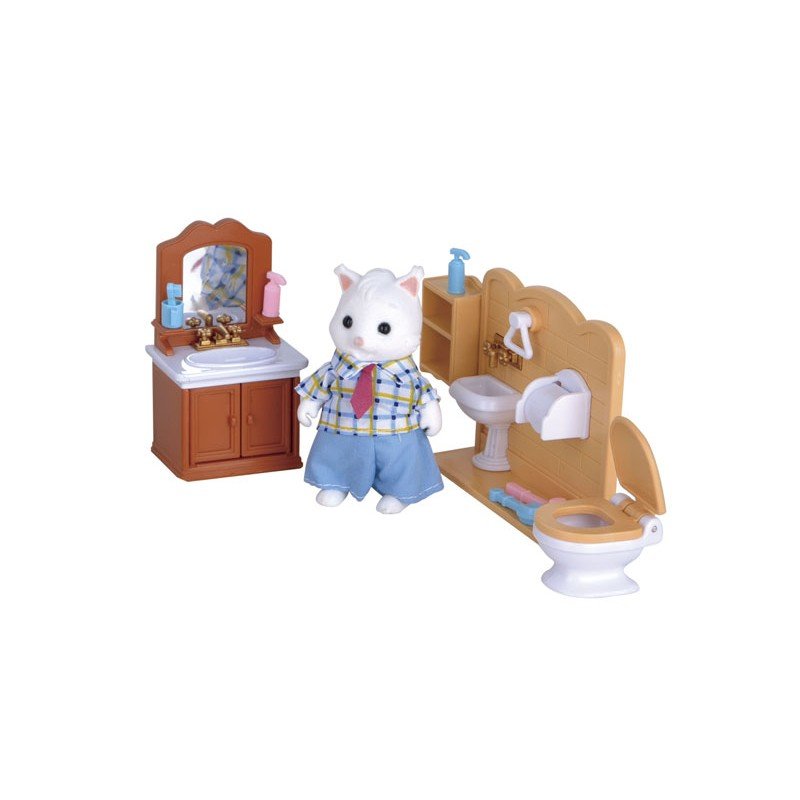 Baño para Mini Figuras con Gatos