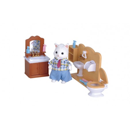 Baño para Mini Figuras con Gatos