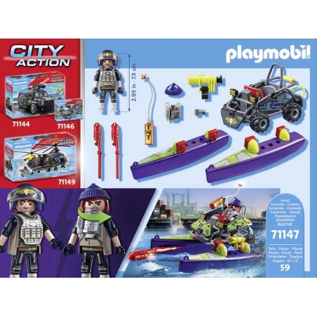 Playmobil City Action Fuerzas Especiales Quad Multiterreno