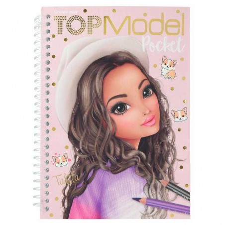 Top Model Cuaderno Colorear Pocket