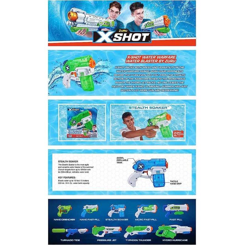 X Shot Water Pistola De Agua Double Small Stealth Soaker