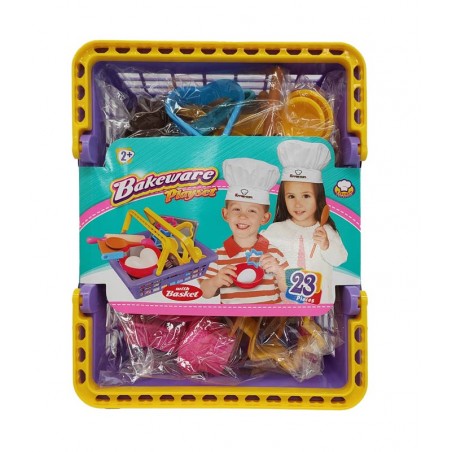 Set Infantil Cesta con Utensilios de Cocina