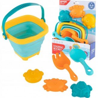 Dantoy Set De Cubo De Playa Green Bean – Multicolor, Con Accesorios, Ideal Para Arena Y Agua, Calidad Premium