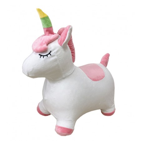 Peluche Hinchable Jumping Unicornio Rosa