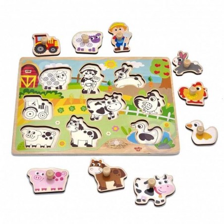 Puzzle Infantil Animales De Granja