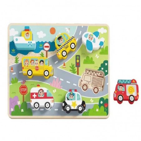 Puzzle Medios de Transporte Infantil