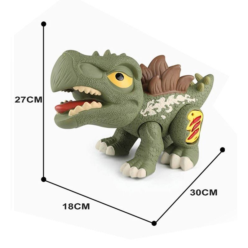 Estegosaurio Animado con Luces y Sonidos Grande