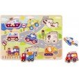 Puzzle Infantil Tráfico De Madera