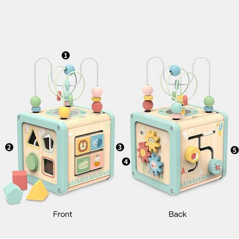 Cubo De Actividades Infantil De Madera