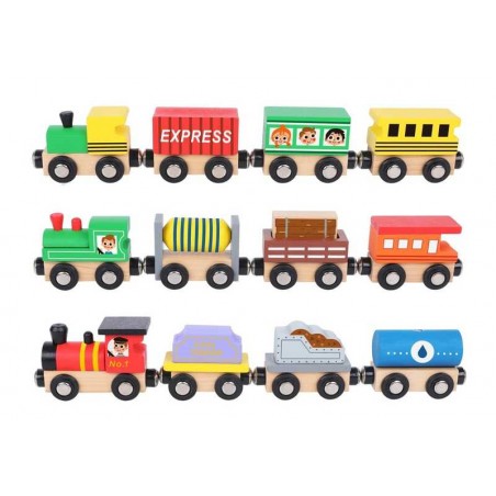 Set Trenes de Madera Magnética