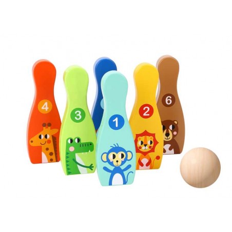 Juego De Bolos Infantil De Madera