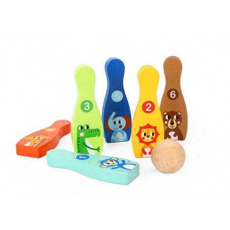 Juego De Bolos Infantil De Madera