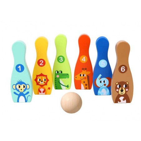 Juego De Bolos Infantil De Madera