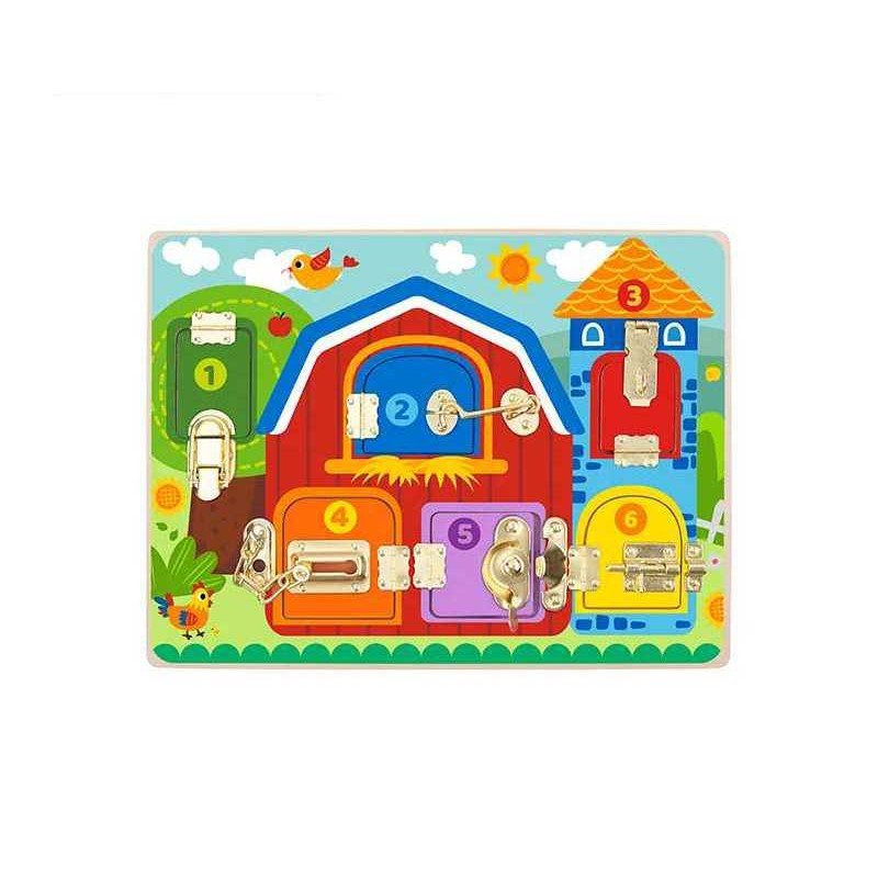 Juego Tablero Pestillos Infantil