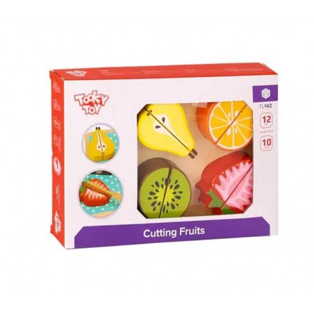 Set Cortar Frutas De Madera Infantil