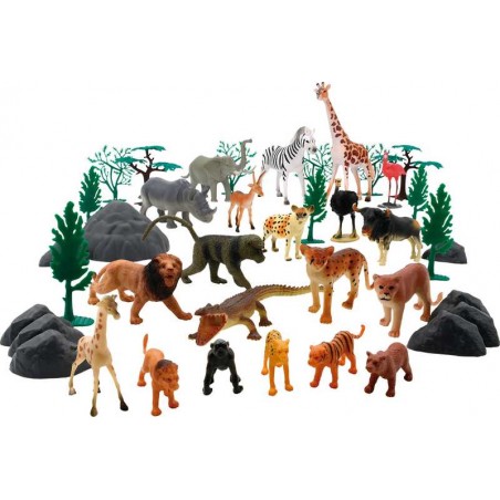 Cubo 40 Figuras De Animales Salvajes