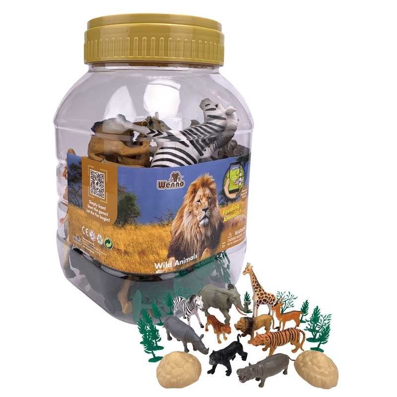 Cubo 25 Figuras De Animales Salvajes