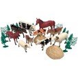 Cubo 25 Figuras De Animales De Granja
