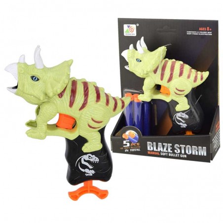 Lanzadardos Pistola Triceratops Blaze Storm