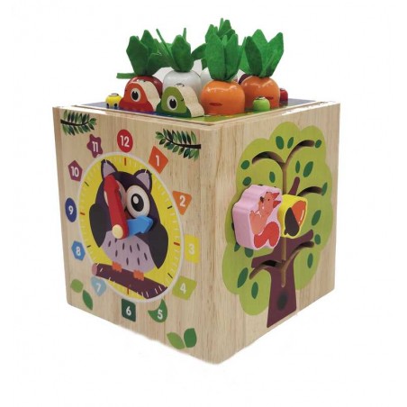 Cubo De Madera Multi Juegos Infantil