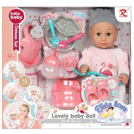 Set Muñeco Bebé Tutu Baby