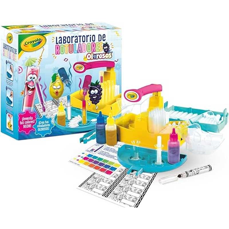 Crayola - JUEGO CRAYOLA LABORATORIO ROTULADORES OLOROSOS NEON (+6 años)