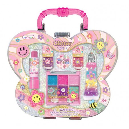 Set De Brillo Cosmético Infantil Mariposa