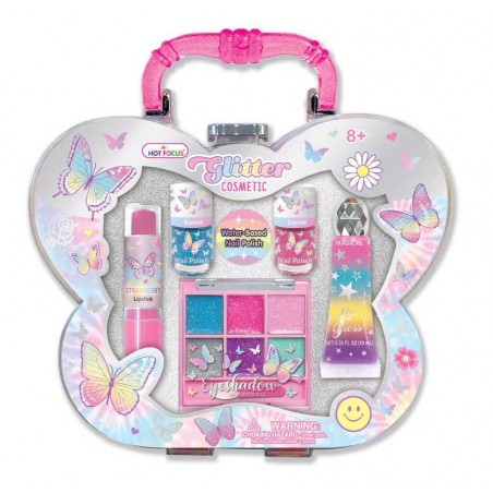 Set Maletín Cosméticos Infantil Mariposa