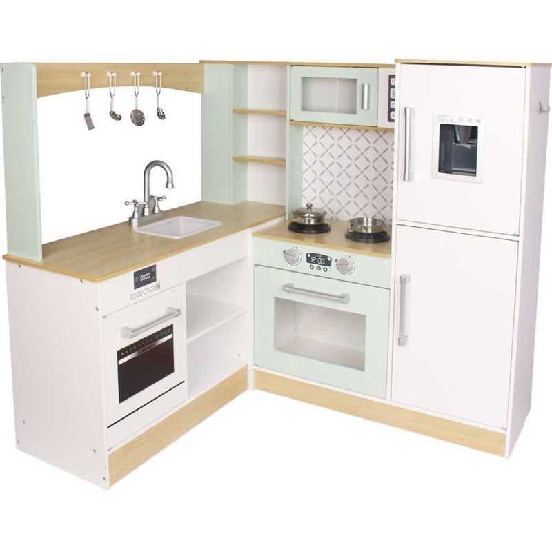 Cocina Infantil De Madera Con Nevera