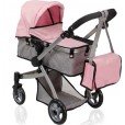 Cochecito De Muñecas Rosa Con Bolso Julietta