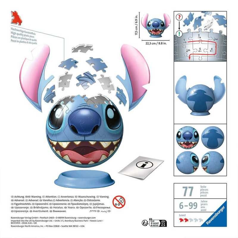 Puzzle 3D Stitch con Orejas