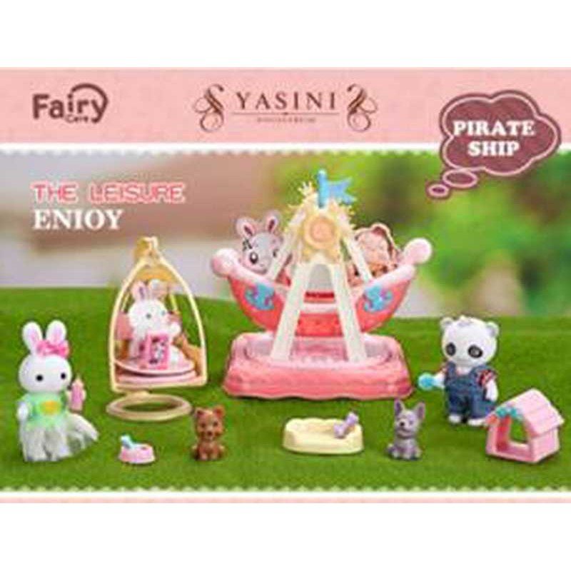 Set Familia Conejos Barco Pirata
