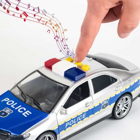 Mega Coche De Policia Con Luces Y Sonidos