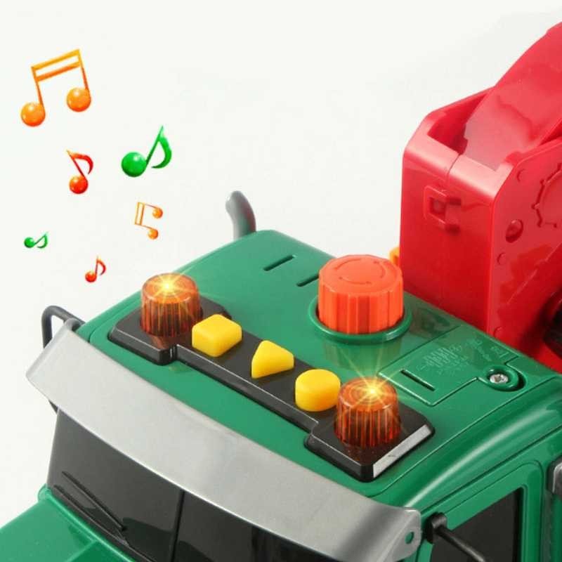 Camión Basura Con Grúa Luces Y Sonidos