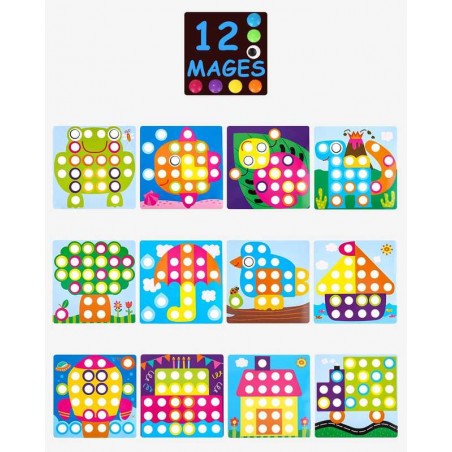 Puzzle Mosaico Botones De Colores