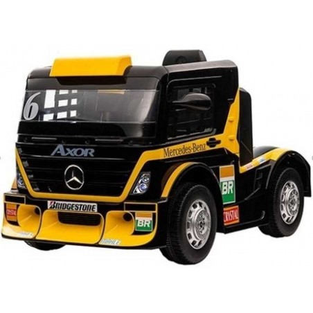 Camión Amarillo De Carreras Para Niños Mercedes Axor Batería 12V