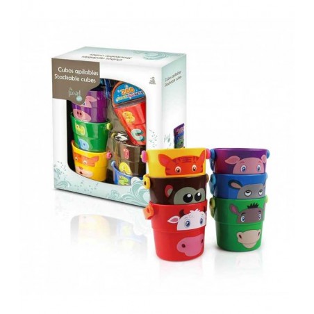 Juego Cubos Apilables Animales Infantil