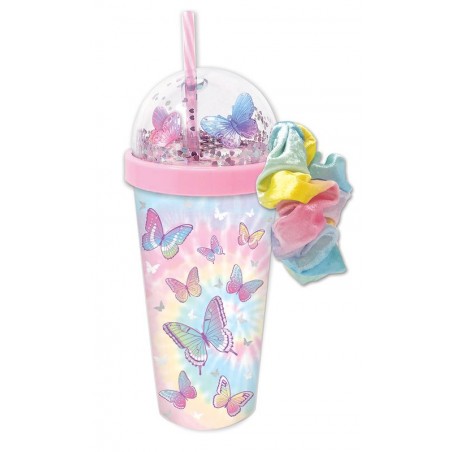 Vaso Infantil con Pajita Mariposa