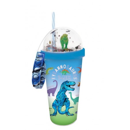 Vaso Infantil con Pajita Dino