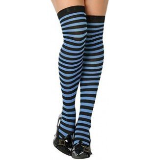 Pantis negros y azules talla unica