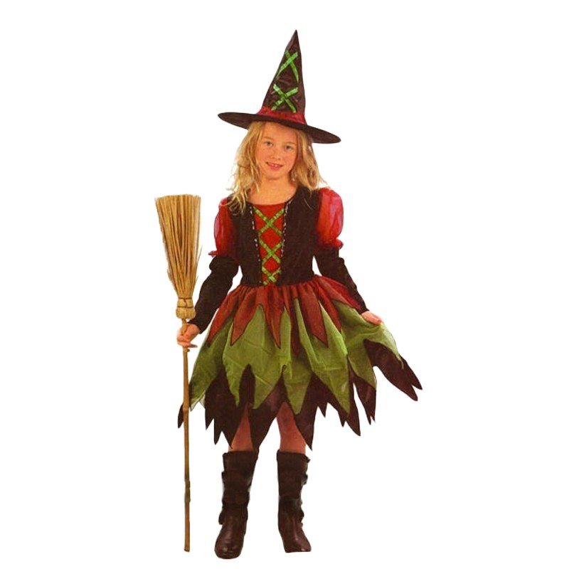 Disfraz de bruja original para niña de 7 a 9 años