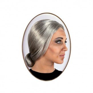 Peluca de anciana complemento de disfraz