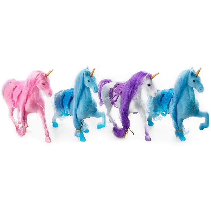 Pack de cuatro unicornios con complementos