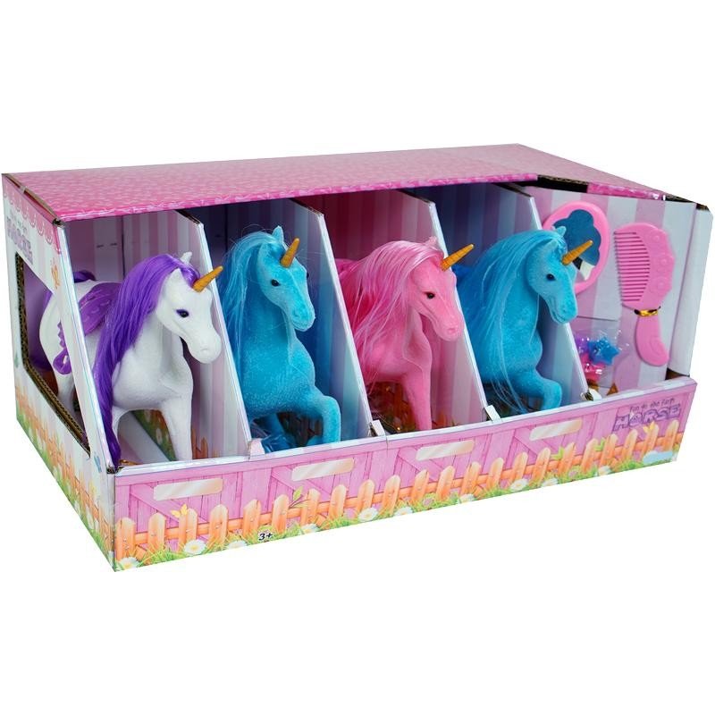 Pack de cuatro unicornios con complementos