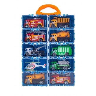 Maletín con coches de metal a escala 1:64