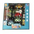 Set de vehículos infantiles Cartoon Cars con señalización vial