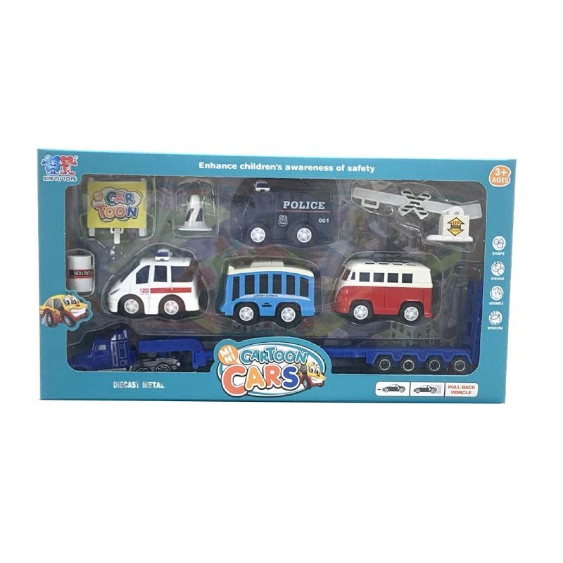 Set de vehículos infantiles Cartoon Cars