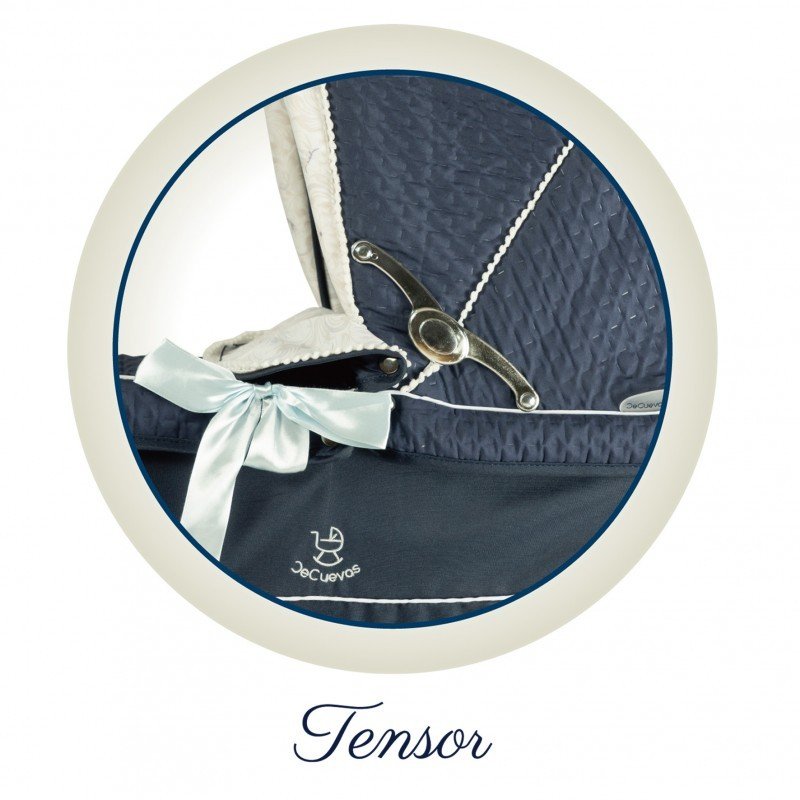 DeCuevas Carro de Muñecas Azul Reborn Plegable con Sombrilla