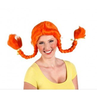 Peluca con trenzas color...